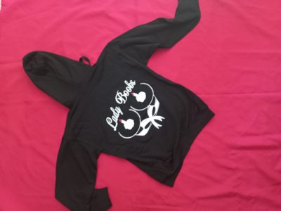 dos de la veste noir avec logo Lady boobs